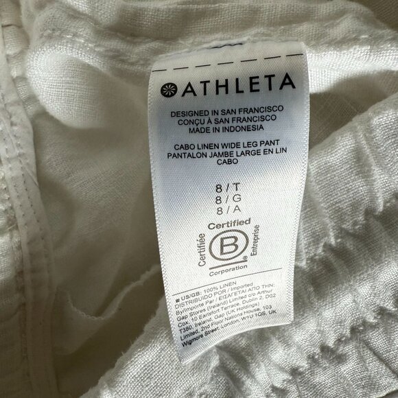 Athleta Straight Leg Pants Women's Size 8/T White Minimalist Stretch Everyday - Picture 12 of 12